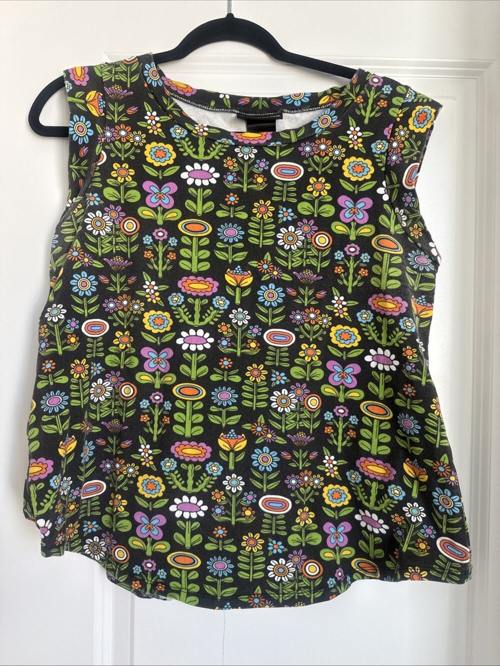 Nooworks Joyce Awesome Blossom 1960’s Inspired Top Women’s Size Large Rare USA